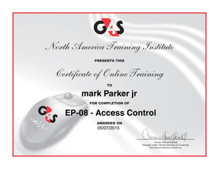 EP-08 - Access Control
mark Parker jr
05/07/2015
 