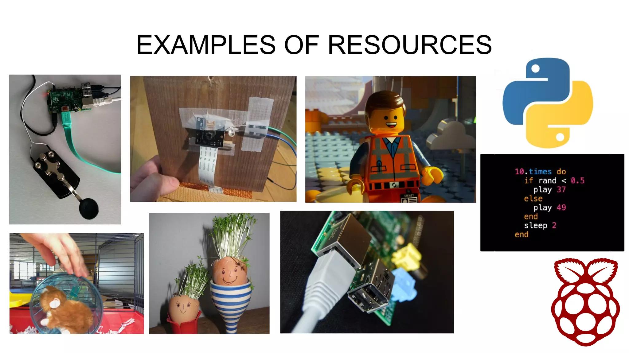 EXAMPLES OF RESOURCES
 