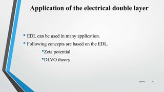 ELECTROCHEMISTRY - ELECTRICAL DOUBLE LAYER
