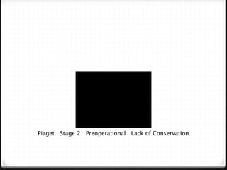 Piaget Stage 2 Preoperational Lack of Conservation
 