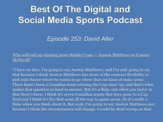 Episode 253 Snippets: David Alter of Sports Illustrated