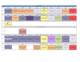 Tuesday, 4 March
Room 14C

Room 14A

Room 13B

Room 5

Room 21A

Room 12

Room 11

Room 2

Room 3

Symposium

Symposium

Symposium

Free Communication

Academia Educational Course

Free Communication

Free Communication

Symposium

e-Poster Oral Session

Is ADHD over diagnosed & over
treated with stimulants in
Europe?

Serotonergic and glutamatergic
models of schizophrenia –
neurobiology and implications for
treatment

Trajectories, interactions and
outcome of adolescent suicidal
and nonsuicidal self-harm

Biography, self and contextual
memory: Where is it encoded in
the brain?

Treatment

Recognizing and assessing
negative symptoms in patients
with schizophrenia

Genetics and molecular
neurobiology

Neuroimaging

Body and mind: The perspective
of embodiment in psychiatry

Child Psychiatry and Personality
Disorders

Symposium

08:00-09:30

Room 14B
Pro & Con Debate

Room

Symposium

Symposium

Symposium

Workshop

Academia Educational Course

Free Communication

ECP Track

Symposium

e-Poster Oral Session

Comorbidities in geriatric
psychiatry: An EPA – WFMH joint
symposium

An experimental approach to
psychosis

Update on treatment options in
Bipolar Disorders

Mental health hot topics in
Europe: Workplace - prevention
depression suicide and healthy
ageing

Diagnoses, risk assessment and
legal framework in emergency
psychiatric wards

Recognizing and assessing
negative symptoms in patients
with schizophrenia (cont.)

Miscellaneous

Concepts behind DSM-5 and ICD11

Genetic component of suicidal
behavior

Neurobiology and Bipolar
Disorders, Micsellaneous

Coffee Break, Exhibition and Poster Viewing

09:30-10:00

10:00-11:30

Break

11:30-11:45

Plenary lecture

11:45-12:30

DSM-5 / ICD -11 and the public
image of Psychiatry

Lunch Break, Exhibition and Poster Viewing

12:30-13:15

Satellite Symposium

13:15-14:45

Satellite Session not included in
main event CME/CPD credit
For more information click here

Break

14:45-15:00

State of the Art

Symposium

Symposium

Symposium

Symposium

Academia Educational Course

Workshop

ECP Track

Symposium

Free Communication

Improving physical health in
people with schizophrenia

European models of care for
people with severe mental
illnesses: Coercive treatment

Community based multilevel
interventions targeting depression
and suicidal behaviour

Mental health in people with
intellectual disabilities

Understanding psychosis: a
psychopathological guide for
clinical examination

Family issues. An outstanding
concern in Neuropsychiatric
disorders

Coercive measures have a
significant place in modern
psychiatry

Symptoms, risk factors and the
brain in psychosis

Depression

Workshop

ECP Track

Free Communication

e-Poster Oral Session

Psychotherapy training should be
a part of formal training for adult
psychiatrists

Mental Health

Schizophrenia, Affective disorders,
Addiction

Internal medicine for Psychiatrists
15:00-16:30

State of the Art

Immuno-inflammation in
Psychotic Disorder
Coffee Break, Exhibition and Poster Viewing

16:30-17:00

Meet the Expert

17:00-18:30

Meet the Expert

Symposium

Neurobiological underpinnings of
cognitive and emotional aspects in
psychiatric disorders and
psychotherapy

Academia Educational Course
Progression in brain tissue loss,
antipsychotic medication,
cognition and outcomes in
schizophrenia – The northern
Finland 1966 birth cohort study
and other studies

Understanding psychosis: a
psychopathological guide for
clinical examination (cont.)

When a mind is against a body:
Detection and prevention of
suicide behavior in risk groups

 