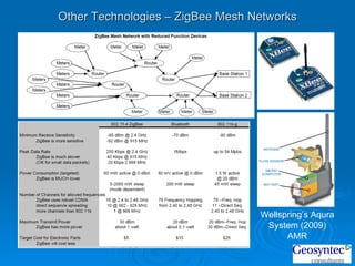Other Technologies – ZigBee Mesh Networks Wellspring’s Aqura System (2009) AMR 