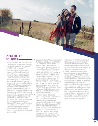 A POLICY AUDIT ON FERTILITY
ANALYSIS OF 9 EU COUNTRIES
17
INFERTILITY
POLICIES The Institute of Health Information and
Sta...