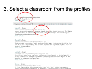 3. Select a classroom from the profiles 