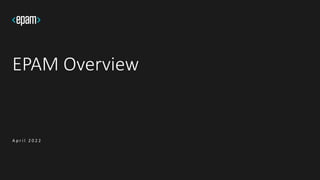 EPAM Introduction and Corporate Company Profile. | PDF