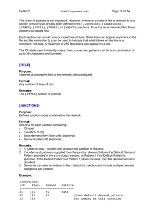 EPANET Programmer's Toolkit | PDF
