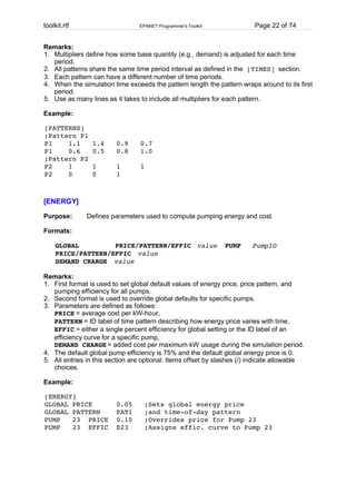 EPANET Programmer's Toolkit | PDF