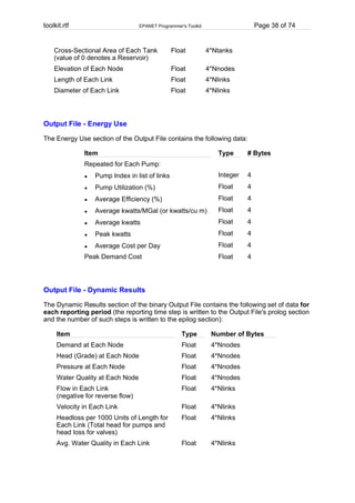 EPANET Programmer's Toolkit | PDF