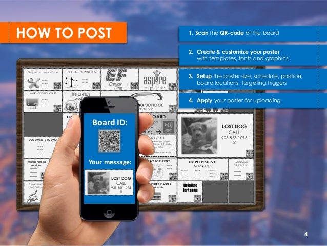 interactive public poster boards with e paper display