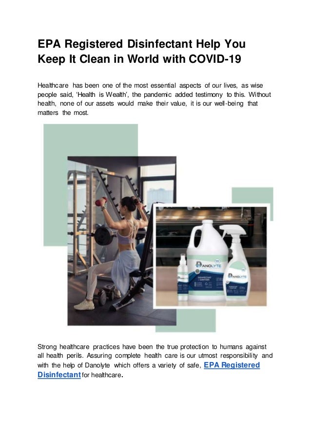 MultiPurpose EPA Registered Disinfectant for Healthcare