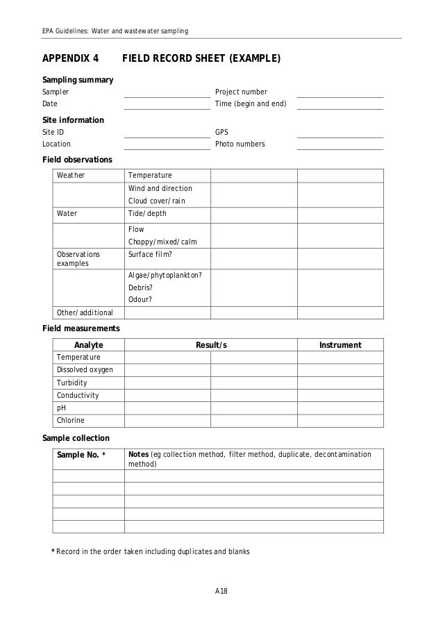 EPA Water Sampling Guide
