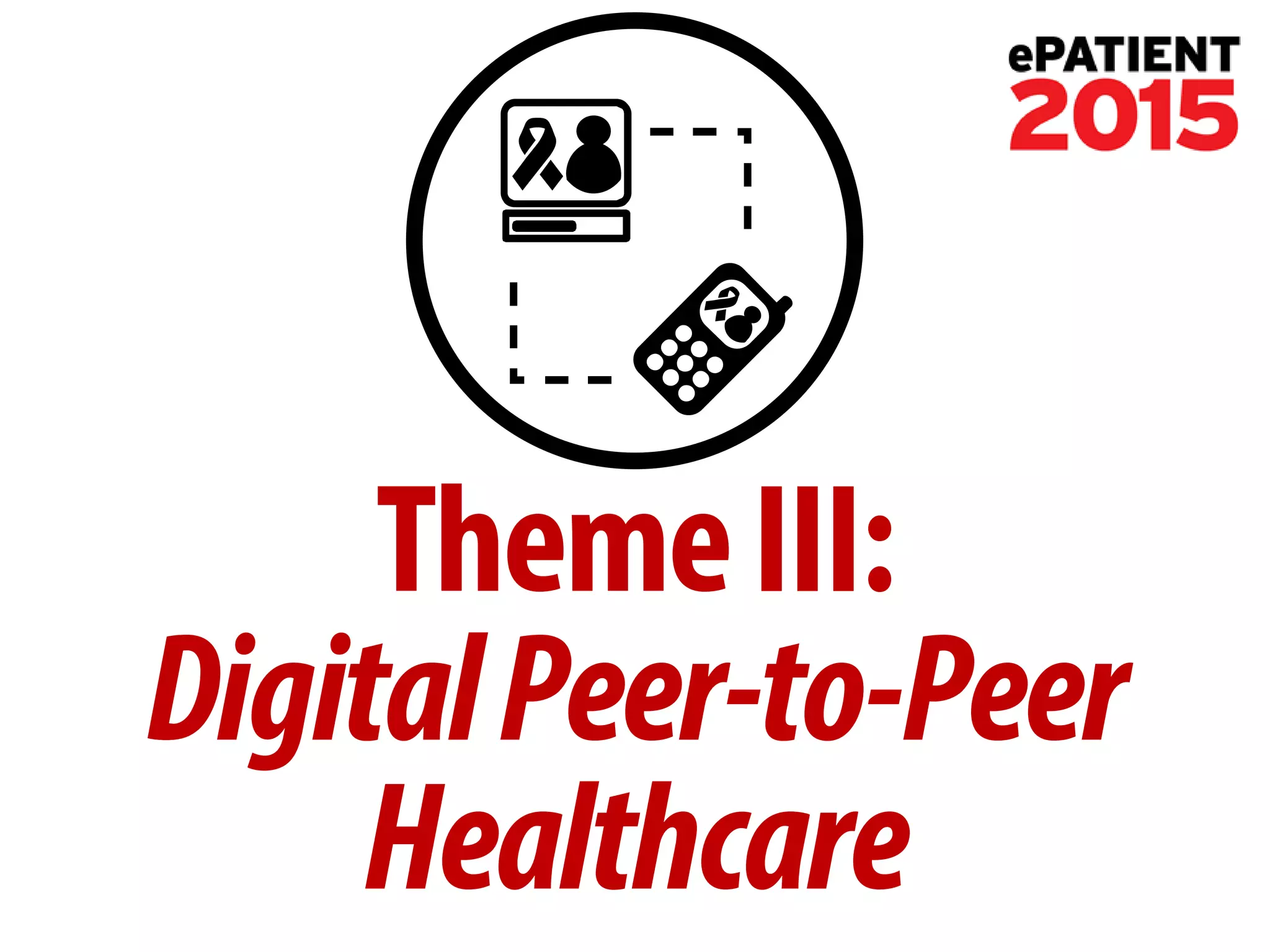 + 
Theme III: 
Digital Peer-to-Peer Healthcare  