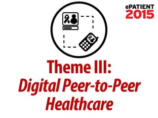+ 
Theme III: 
Digital Peer-to-Peer Healthcare  