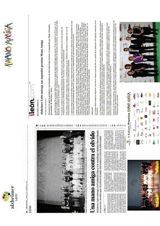 Patrocino premios Mano Amiga Alzeihmer León