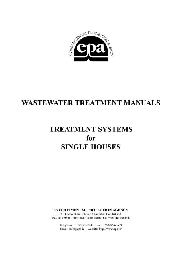 EPA Wastewater Treatment for A Single House | PDF