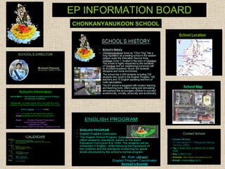 EP INFORMATION BOARD CHONKANYANUKOON SCHOOL 