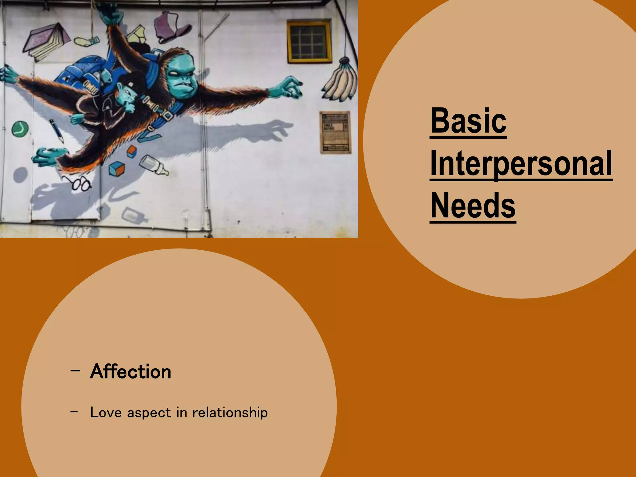Basic
Interpersonal
Needs
- Affection
- Love aspect in relationship
 