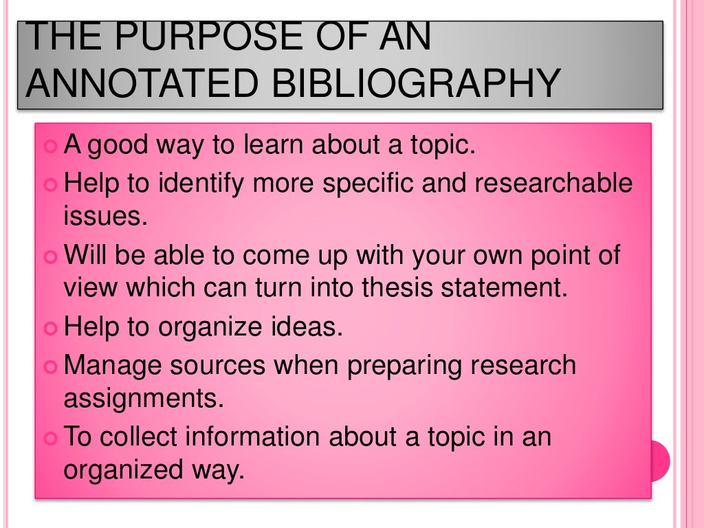 How to make annotated bibliography picture