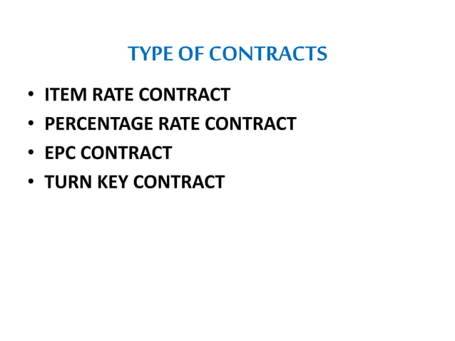 EPC and other types of contracts | PPTX | Construction Industry ...