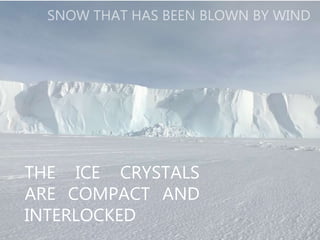 THE ICE CRYSTALS
ARE COMPACT AND
INTERLOCKED
 