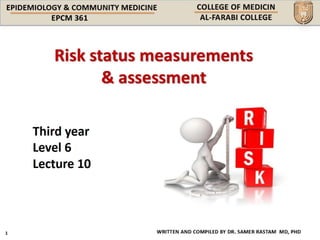 Epcm l11 risk measurements & assessment | PPT