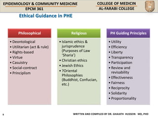 Epcm l17 ethical and legal issues in public health | PPTX