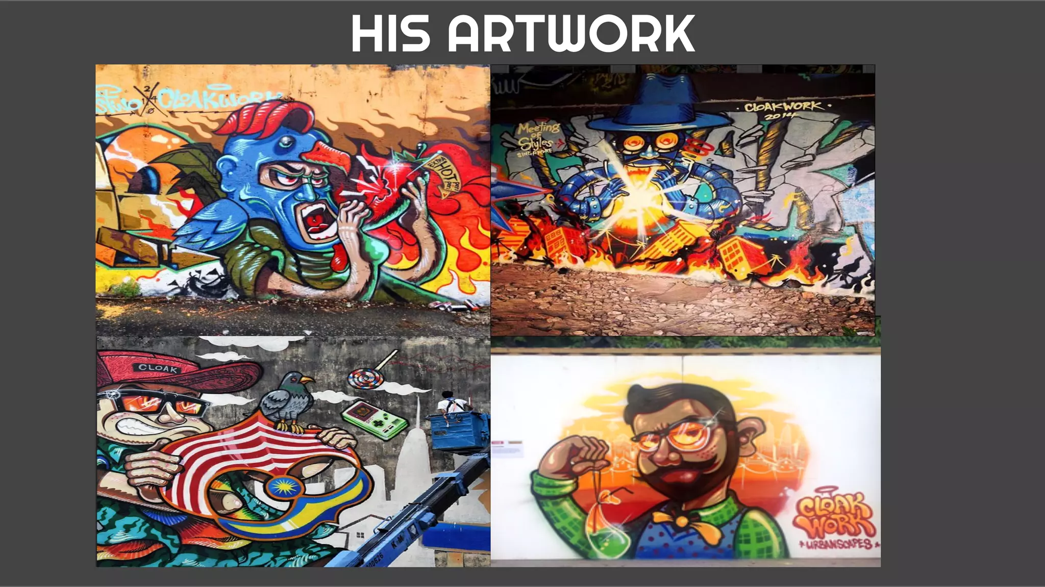 HIS ARTWORK
 