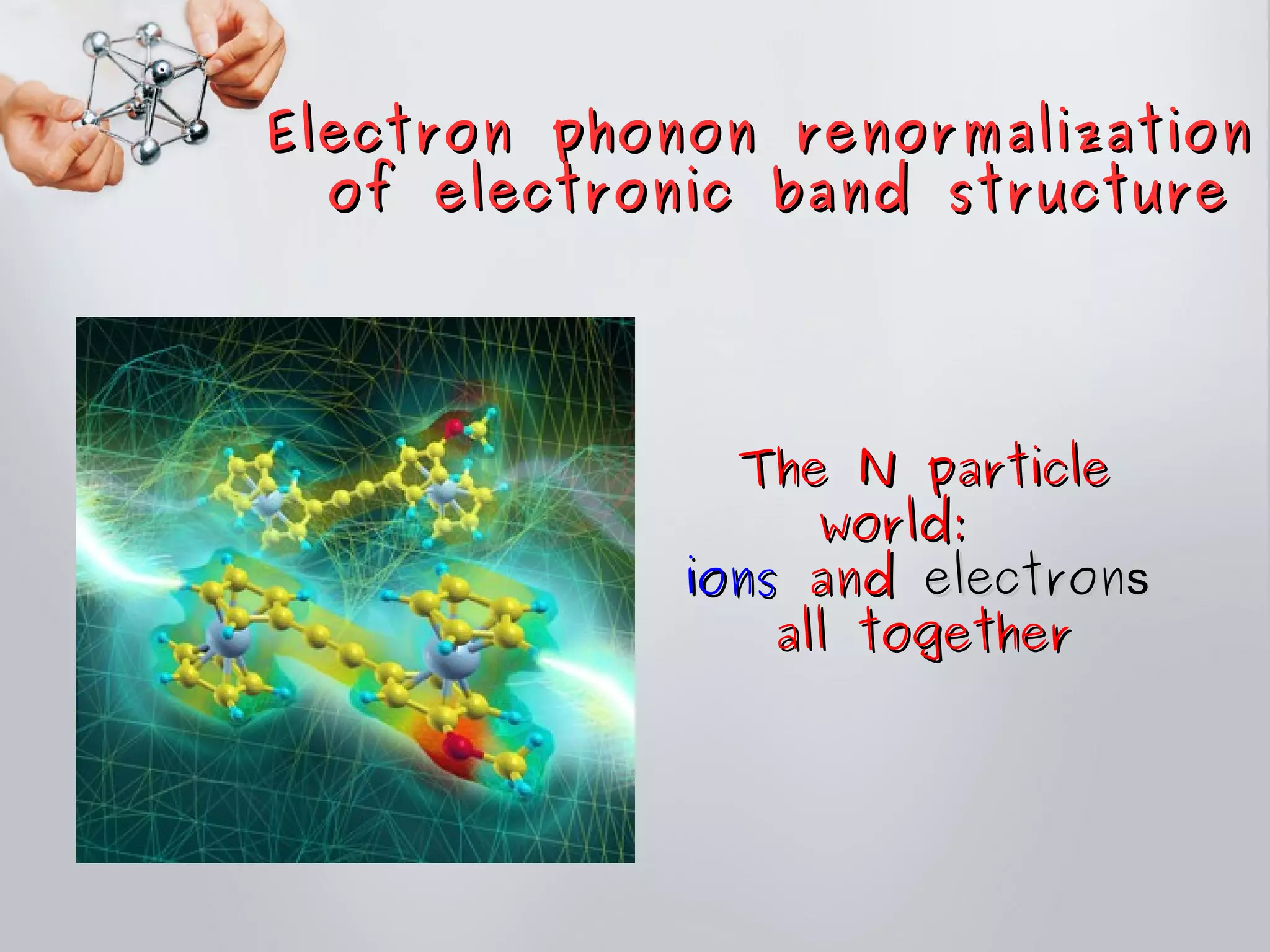 Electron phonon renormalization of electronic band structure | ODP