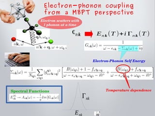 Introduction to the electron phonon renormalization of the electronic ...