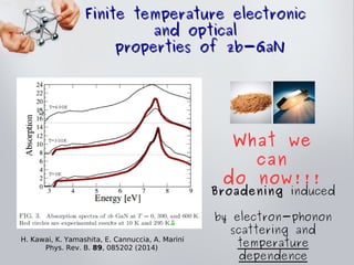 Introduction to the electron phonon renormalization of the electronic ...