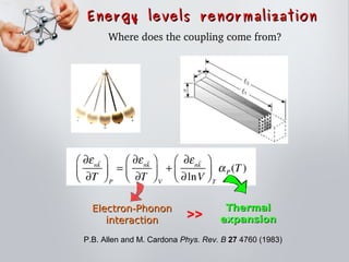 Introduction to the electron phonon renormalization of the electronic ...