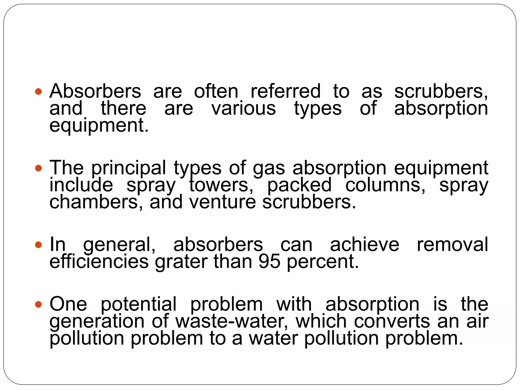 Air Pollution - control methods