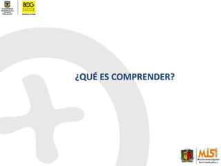¿QUÉ ES COMPRENDER?