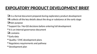 Exploratory Development EPDB exploratory product development for drug substance and product | PPTX