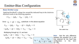 Base Emitter Loop Fixed ,biased and voltage variable Transistor and op amps | PDF
