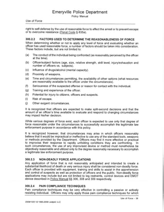 EPD use of force policy