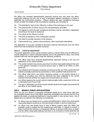 EPD use of force policy