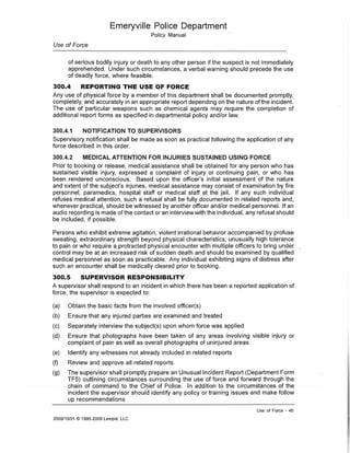 EPD use of force policy