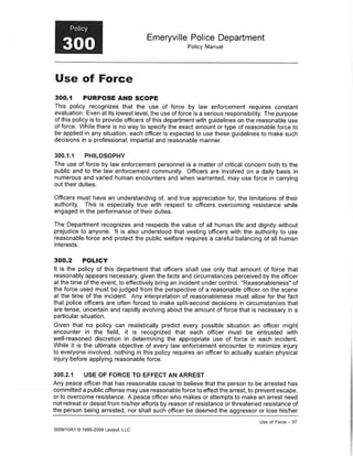 EPD use of force policy