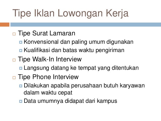Contoh Surat Lamaran Kerja Walk In Interview - Kumpulan ...