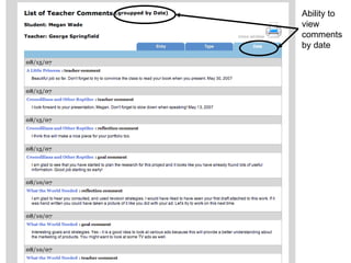 Ability to view comments by date 