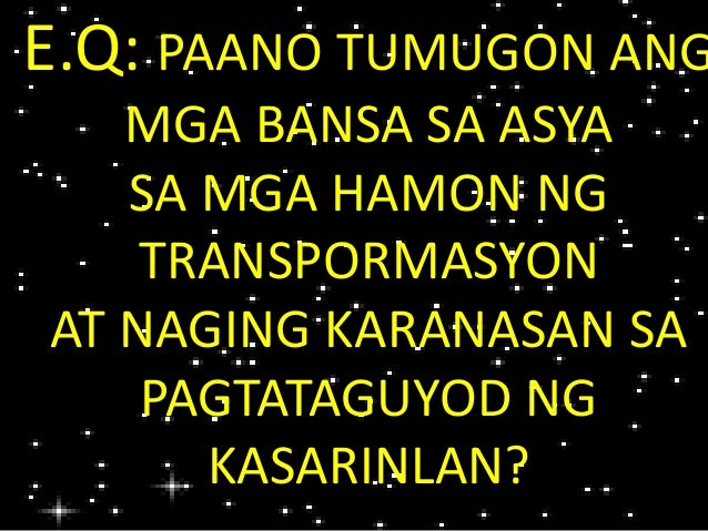 Epekto NG PANANAKOP SA ASYA Epekto NG PANANAKOP SA ASYA