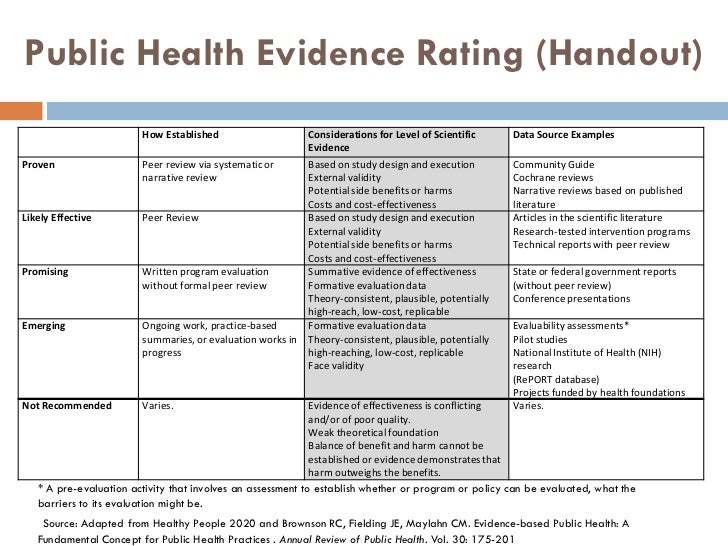 literature review examples public health