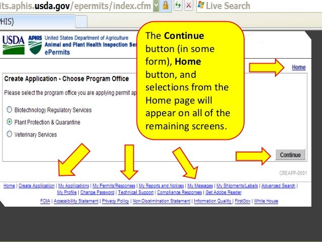 usda epermits part two ppq form 587