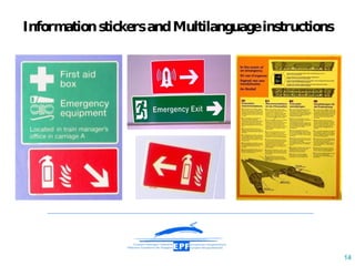 Information stickers and Multilanguage instructions 
