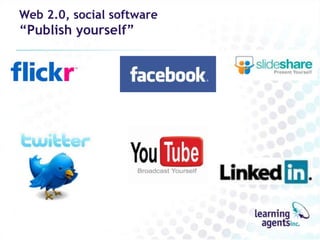 Web 2.0, social software
“Publish yourself”
 