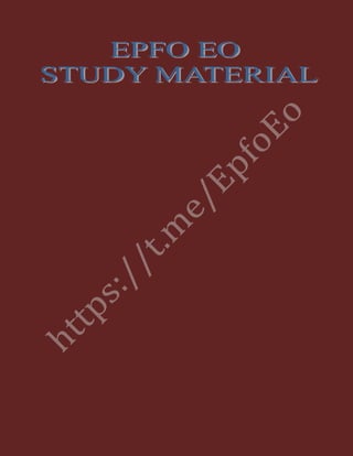EPFO study material NCERT Gist for upsc.pdf