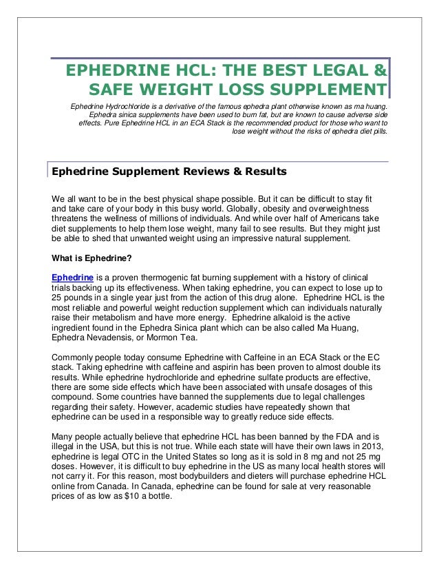 Ephedrine Hcl The Best Legal Safe Weight Loss Supplement Ephedrine Hcl The Best Legal Safe Weight Loss Supplement