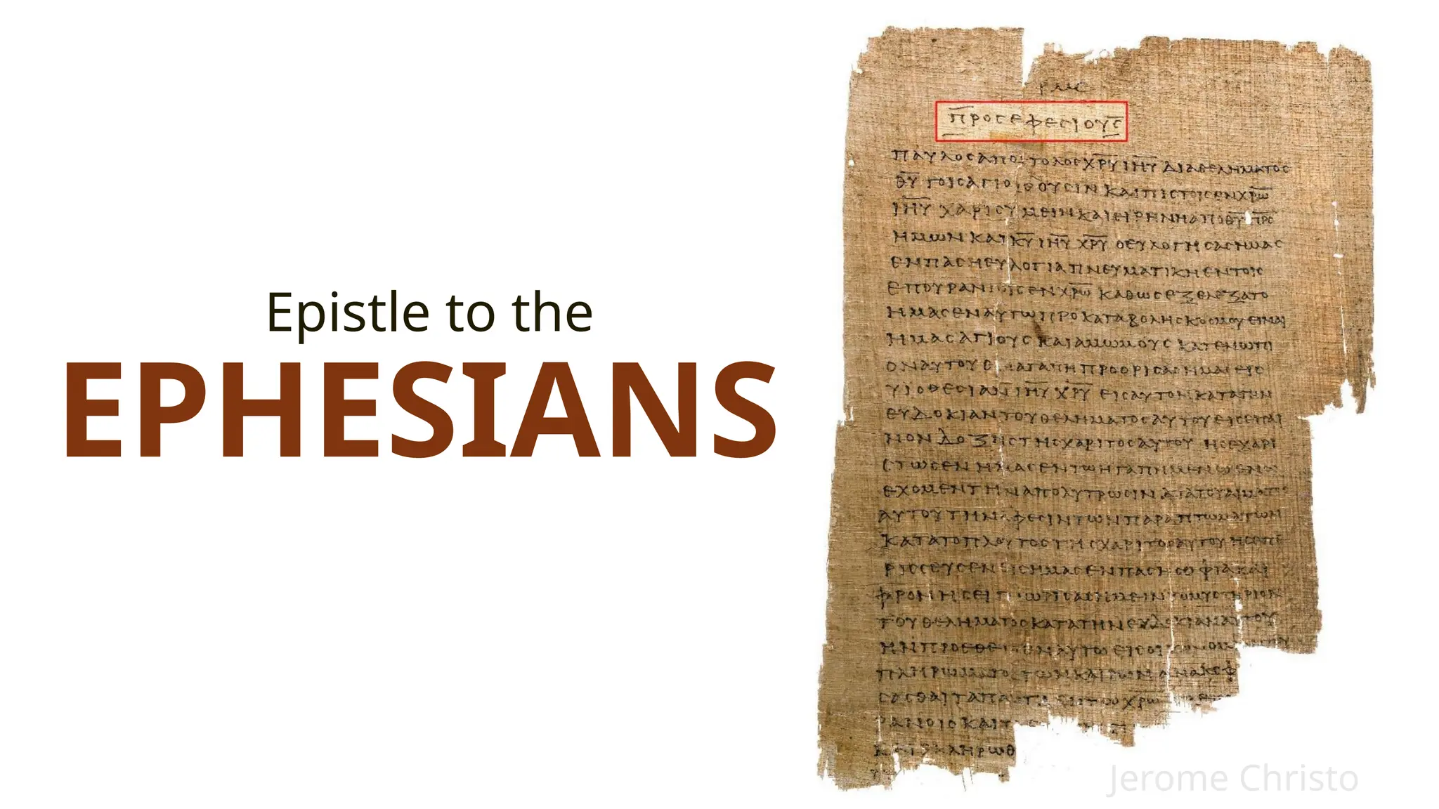 The book of Paul the Apostle to Ephesians - Background | PPTX ...